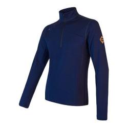Sensor Merino Upper Deep Blue pánská mikina POUZE L (VÝPRODEJ)