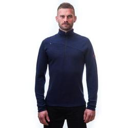 Sensor Merino Upper Deep Blue pánská mikina POUZE L (VÝPRODEJ)