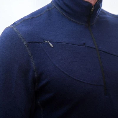 Sensor Merino Upper Deep Blue pánská mikina POUZE L (VÝPRODEJ)