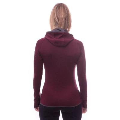 SENSOR Merino Upper Fox dámská mikina Port Red POUZE L (VÝPRODEJ)
