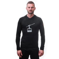 Sensor Merino Upper Gondola Černá pánská mikina
