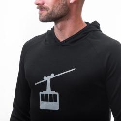 Sensor Merino Upper Gondola Černá pánská mikina