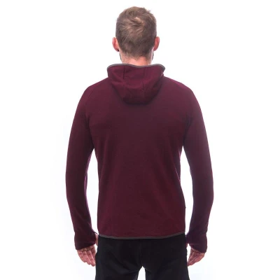 SENSOR Merino Upper Heli pánská mikina klokanka Port Red