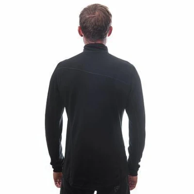 Sensor Merino Upper Krátký Zip černá mikina POUZE XXL (VÝPRODEJ)