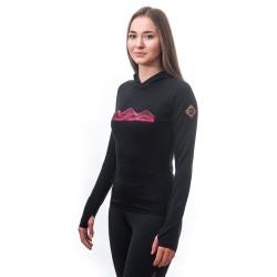 Sensor Merino Upper Mountains Černá dámská mikina