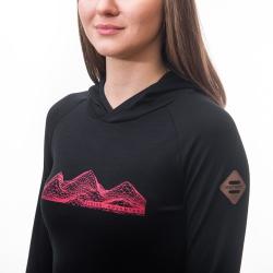 Sensor Merino Upper Mountains Černá dámská mikina