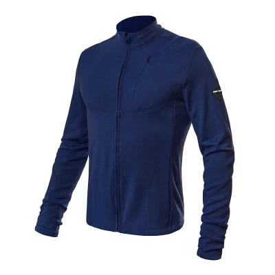 SENSOR Merino Upper pánská mikina celozip Deep Blue SENSOR Merino Upper pánská mikina celozip Deep Blue