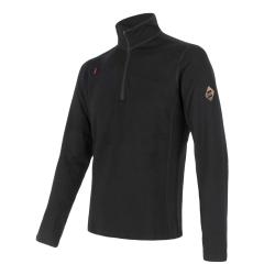 Sensor Merino Upper Krátký Zip černá mikina Sensor Merino Upper Krátký Zip černá mikina