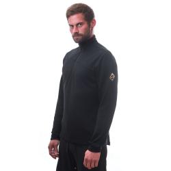 Sensor Merino Upper Krátký Zip černá mikina