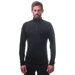 Sensor Merino Upper Krátký Zip černá mikina