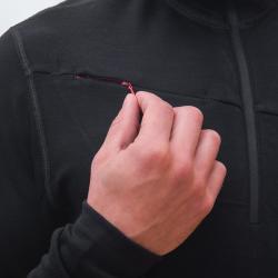 Sensor Merino Upper Krátký Zip černá mikina