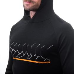 Sensor Merino Upper Rj Černá pánská mikina