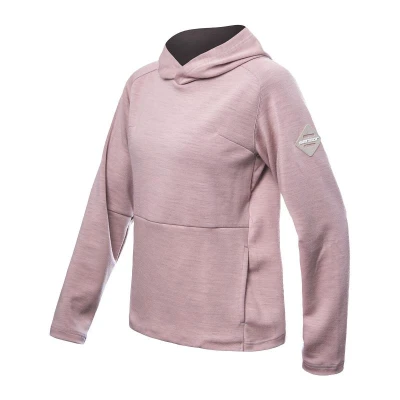 SENSOR Merino Upper Traveller dámská mikina s kapucí Dusty Pink SENSOR Merino Upper Traveller dámská mikina s kapucí Dusty Pink