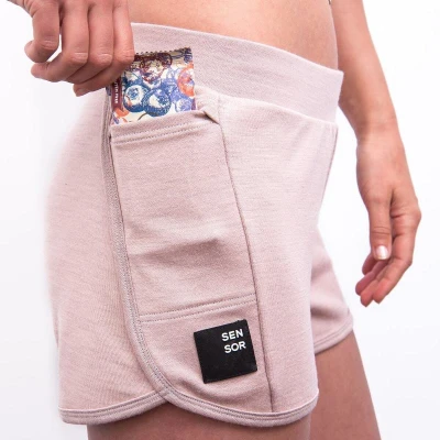 SENSOR Merino Upper Traveller dámské šortky Dusty Pink