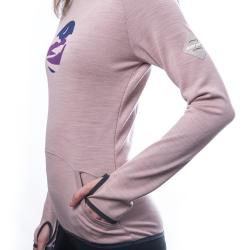 SENSOR Merino Upper Triglav dámská mikina klokanka Dusty Pink