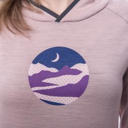 SENSOR Merino Upper Triglav dámská mikina klokanka Dusty Pink