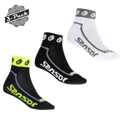 SENSOR 3-pack Race Lite Small Hands ponožky Černá, Bílá, Ref.žlutá SENSOR 3-pack Race Lite Small Hands ponožky Černá, Bílá, Ref.žlutá