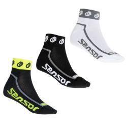 SENSOR 3-pack Race Lite Small Hands ponožky Černá, Bílá, Ref.žlutá