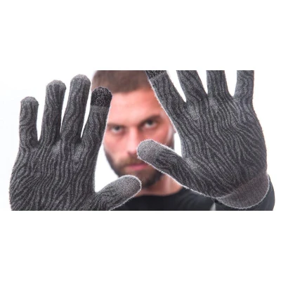 SENSOR Merino rukavice sivé