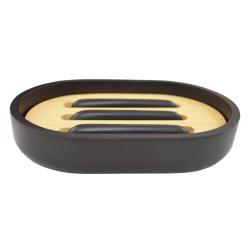 SEPIO Mýdlenka ovál 12,3x8,2x2,3cm PR ČER/dřevo