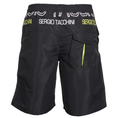 Sergio Tacchini 18827-AST černé chlapecké plavecké šortky
