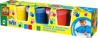 SES Creative Baby moje prvé farby prstové set 4 tuby 150ml umývateľné