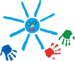 SES Creative Baby moje první barvy prstové set 4 tuby 150ml smývatelné