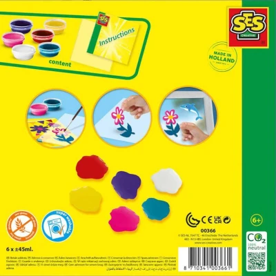 SES Creative Barvy na malování okenních obrázků kreativní set v krabici
