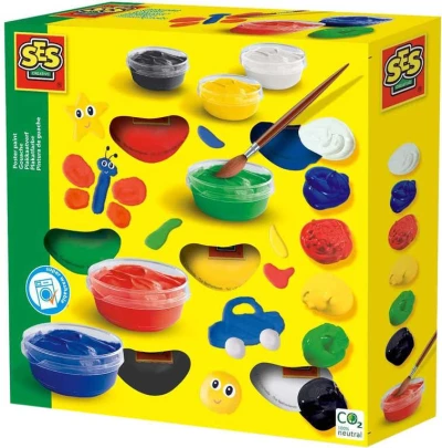 SES Creative Barvy plakátové kreativní set 6 barev v krabici SES Creative Barvy plakátové kreativní set 6 barev v krabici