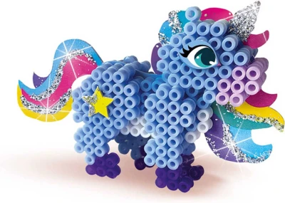 SES Creative Beedz Jednorožci 3D zažehlovací korálky 1800ks kreativní set