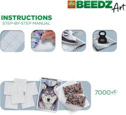 SES Creative Beedz zažehlovací 3D korálky Art vlk 7000ks