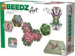 SES Creative Beedz zažehlovací 3D korálky hexagonální Art botanika 5000ks