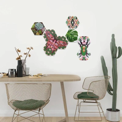 SES Creative Beedz zažehlovací 3D korálky hexagonální Art botanika 5000ks