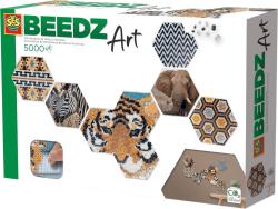SES Creative Beedz zažehlovací 3D korálky hexagonální Art safari 5000ks