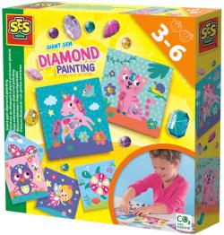 SES Creative Diamantová zvířátka malování a tvoření kreativní set v krabici