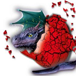 SES Creative Drak líhnoucí se ve vejci do vody s překvapením 4 druhy