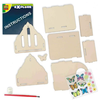 SES Creative DŘEVO Motýlí hotel kreativní set domek pro motýly