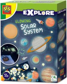 SES Creative Explore Svítící planety dekorace nálepky svítící ve tmě