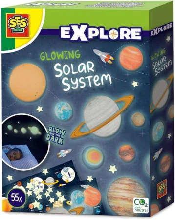 SES Creative Explore Svítící planety dekorace nálepky svítící ve tmě SES Creative Explore Svítící planety dekorace nálepky svítící ve tmě