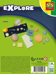 SES Creative Explore Svítící planety dekorace nálepky svítící ve tmě
