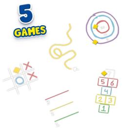 SES Creative Hra s barevnými křídami na ven 5v1 (společenská hra)