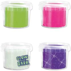 SES Creative Modelína baby svítící ve tmě vegan set 4 neon barvy 4x90g