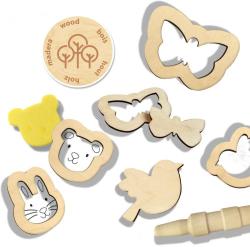 SES Creative Modelína Eco bezlepková 3x 90g + dřevěné nástroje