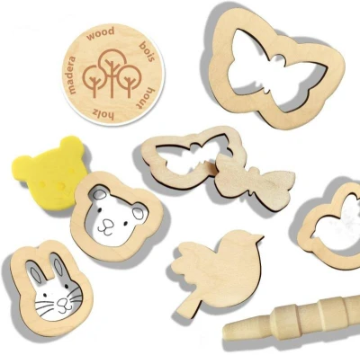 SES Creative Modelína Eco bezlepková 3x 90g + dřevěné nástroje