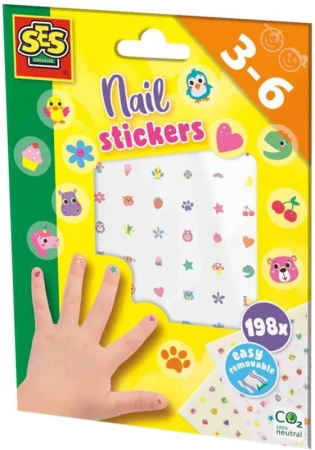 SES Creative Nálepky na nehty 198ks kreativní set zdobení nehtů SES Creative Nálepky na nehty 198ks kreativní set zdobení nehtů