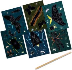 SES Creative Obrázky vyškrabávací holografické set 6 karet s rydlem
