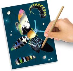 SES Creative Obrázky vyškrabávací holografické set 6 karet s rydlem