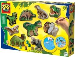 SES Creative Odlévání a malování ze sádry set s formičkami dinosauři