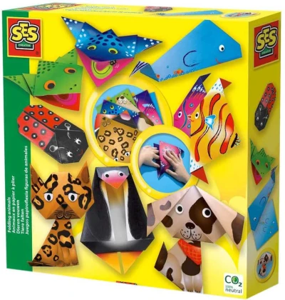 SES Creative Origami skládačka papírová zvířátka kreativní set v krabici SES Creative Origami skládačka papírová zvířátka kreativní set v krabici