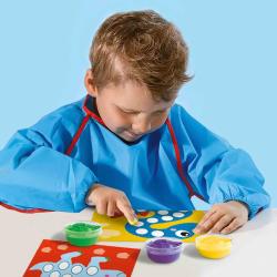 SES Creative Prstové barvy 3x45ml baby kreativní set dobarvi si dinosaura